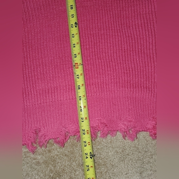 Pink Waffle Knit Sweater - Picture 10 of 11